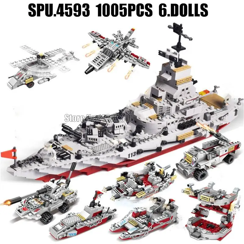 YOU339 Tecnica nave da guerra modello 1716 pezzi Assebly Destroyer Navy Army Nave da guerra giocattolo per Lego 