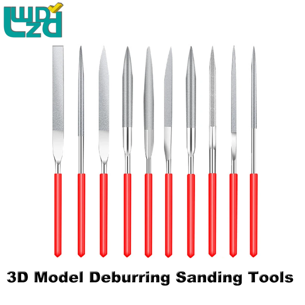 

5/10pcs 3D Model File Cutter Scraper DIY Grinding Trimming Tool Engraving File Needle Deburring Sanding Tools 3D Printer Parts