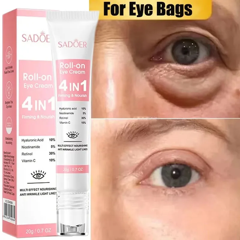 Eye Cream Instant Eye Bag Remove Retinol Anti-Wrinkle Firming Skin Fade Fine Lines Anti Dark Circle Puffiness Brighten