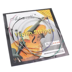 Set of 4 Exquisite Violin Strings - Steel Core, Nickel-Silver Wound (AV10)