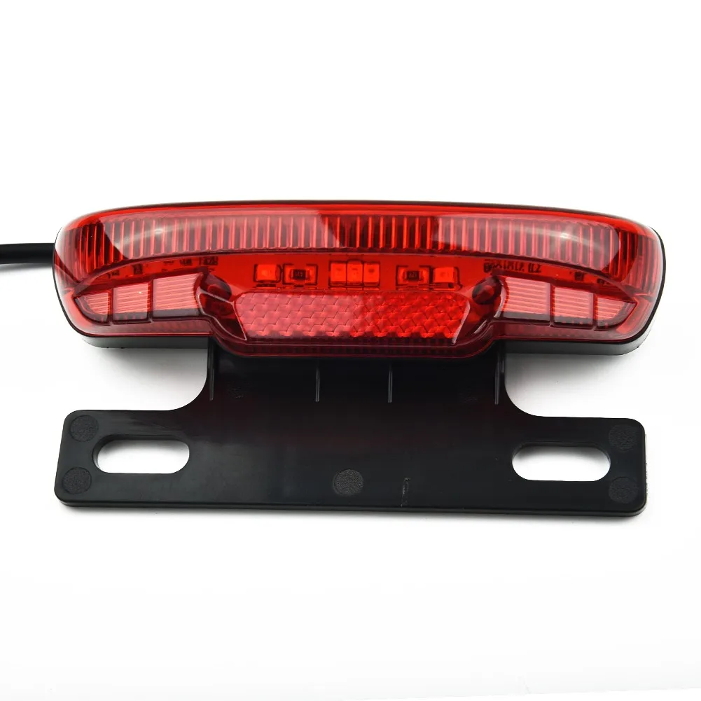 

1pc Tail Light SM Connector ABS Safety Warn Rear Light Lamp Brake Bright electric bike accessories For 36-48V E-bikes