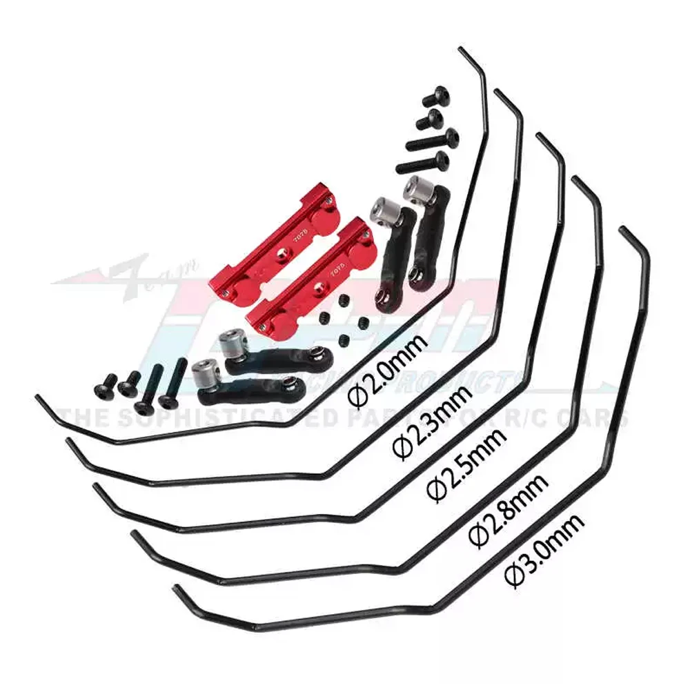 GPM for Traxxas 1/8 MAXX SLASH 6S RC Car Upgrade Parts Metal Aluminum Alloy 7075 Front Rear Sway Bars Linkage Kit 10295, front sway bar links,rear anti roll bar links