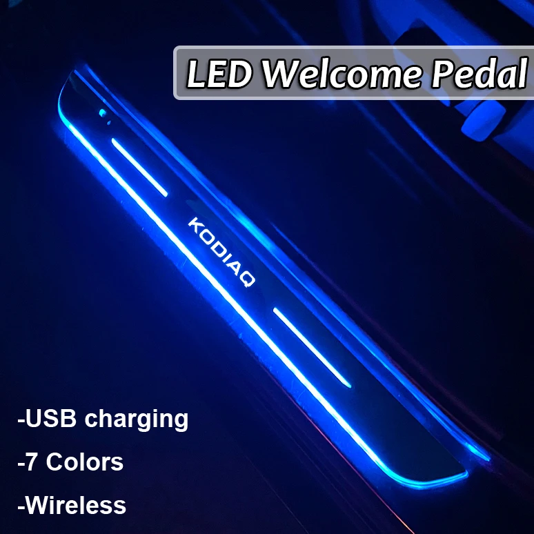 

Acrylic Car Front Rear Threshold Light LED Welcome Pedal Lamp for Skoda Kodiaq Octavia Superb Rapid Scala Fabia Kamiq Karoq