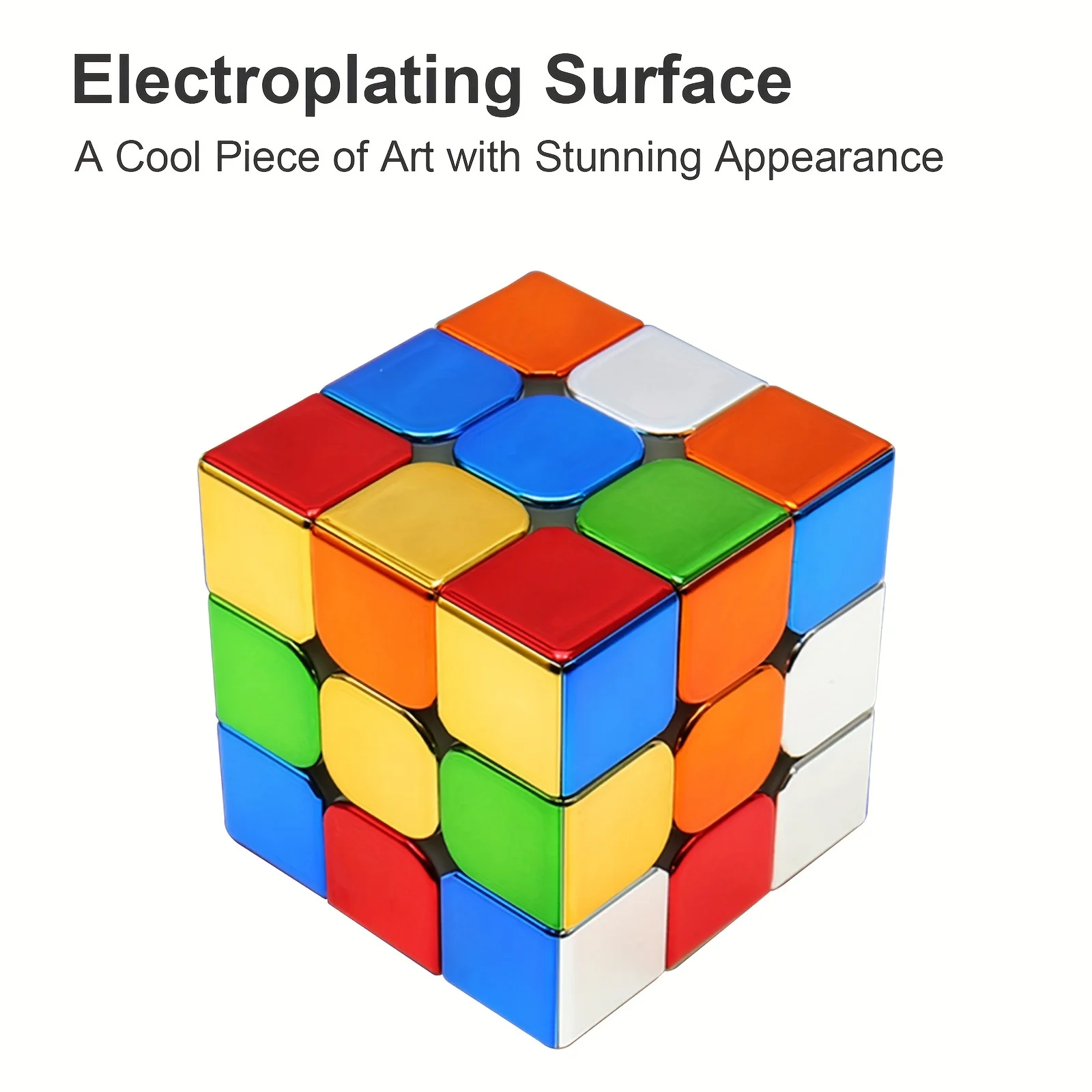 Mirror Surface Speed Cube 3x3 Mirror Surface Speed Cube – Original Stickerless Magic Cube – Glänzendes Puzzlespiel und Denksportaufgaben – Detail 4