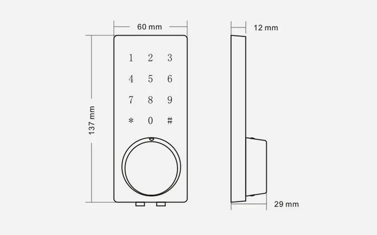 Description Picture 3 of itemElectronic Digital Car Cover Euro Profile Cylinder Door Lock