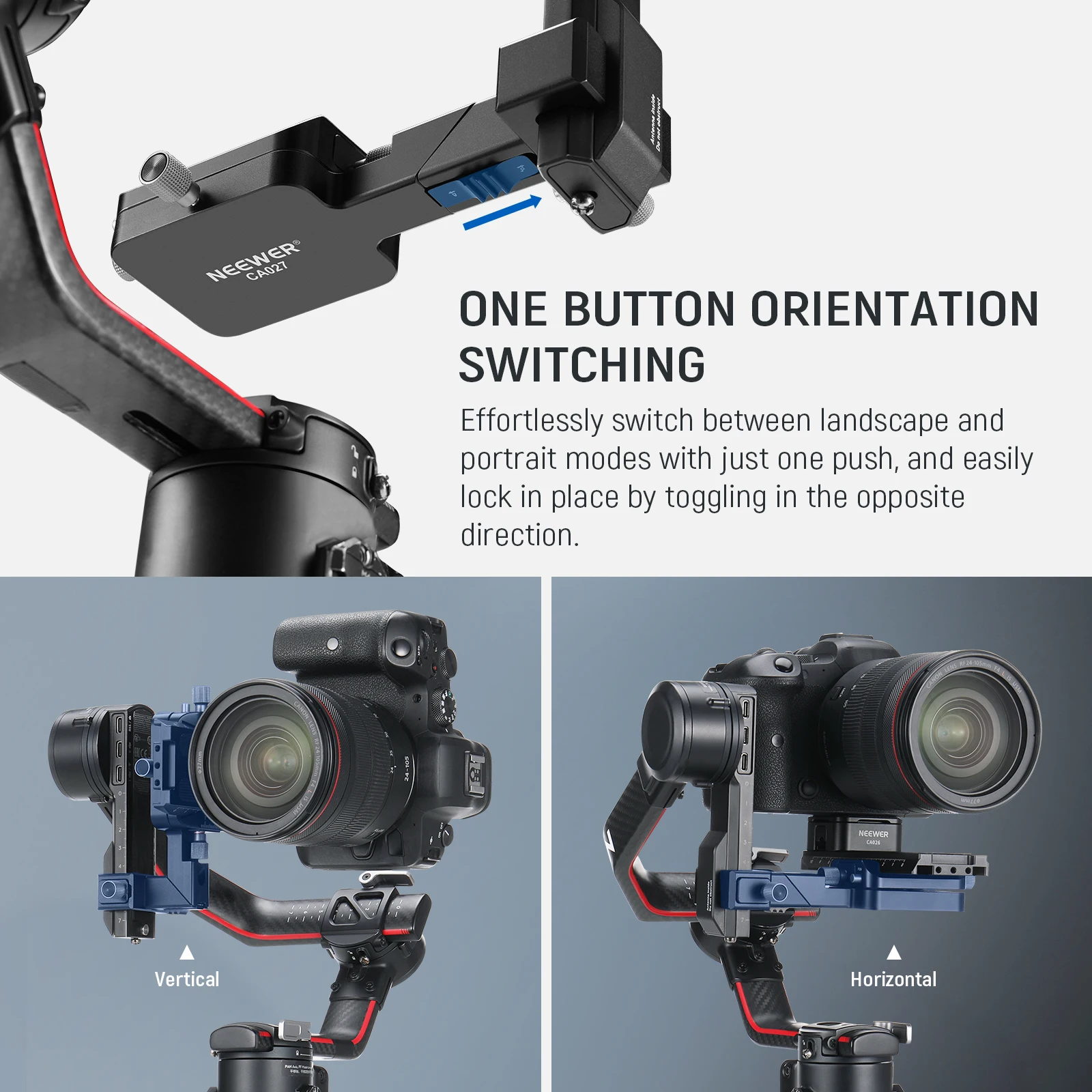 Supporto Verticale RS2 Per DJI RS 2/RS3/RS3 Pro | Ripresa In Ritratto Per YouTube E TikTok