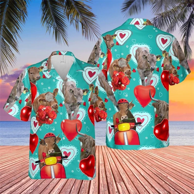 Capybara-camisas con estampado 3D de flores para hombre y mujer, ropa Hawaiana de playa, blusa informal de manga corta con animales bonitos