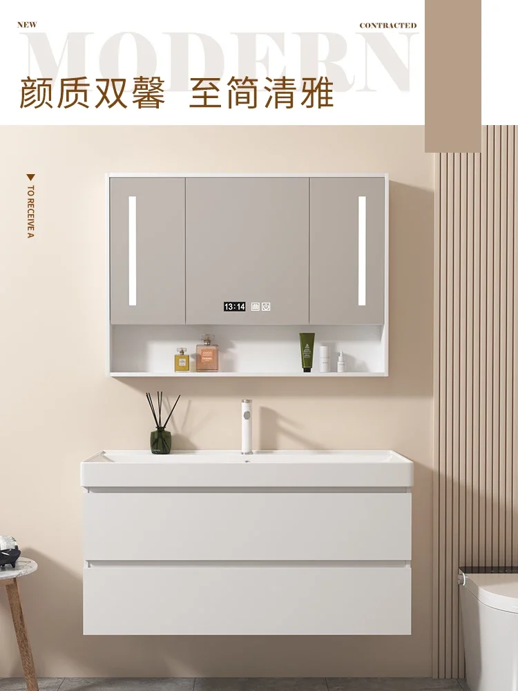 Gong Cai Big Belly Basin Bathroom Cabinet Combination Ceramic Whole Washbin Oversized Caliber Basin Wash Face Wash