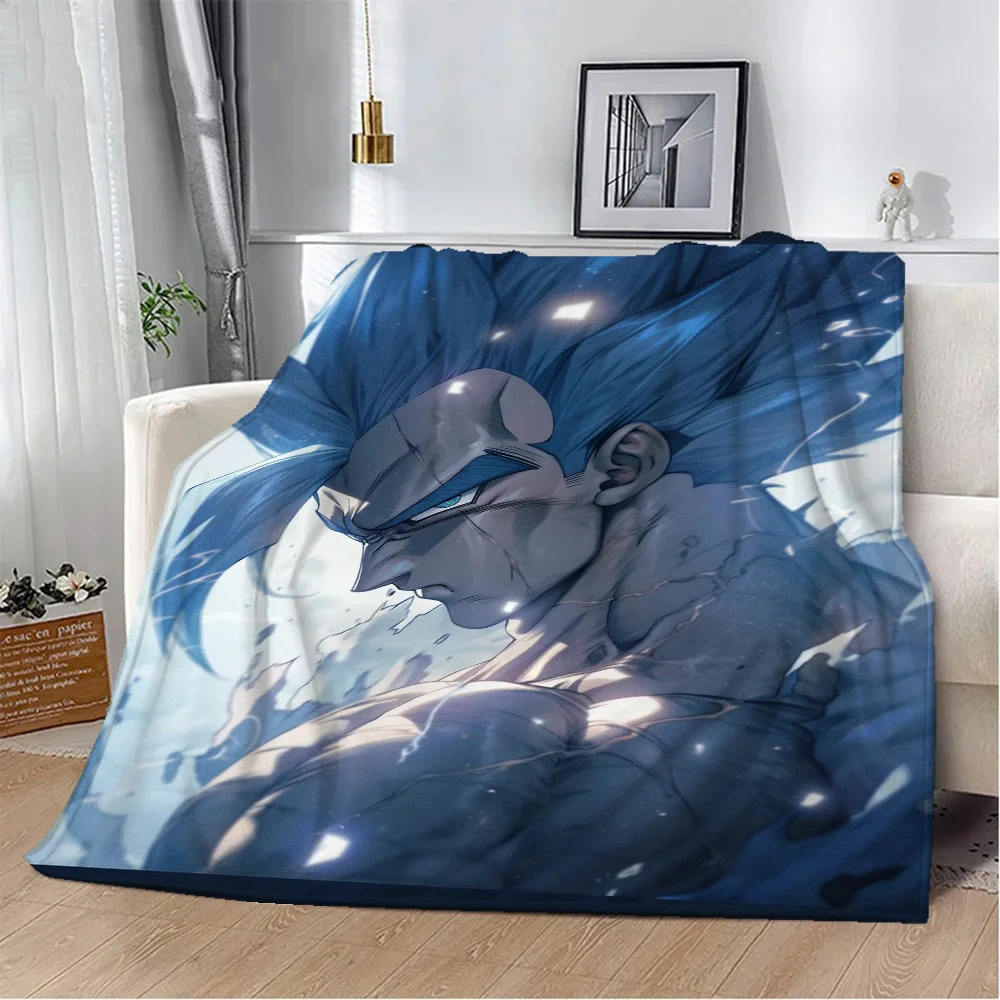 Super Handsome Vegeta Throw Blanket for Sofa Luxury Blankets & Throws Beach Towel Home Interior Microfiber Bedding Fluffy Plaid 2