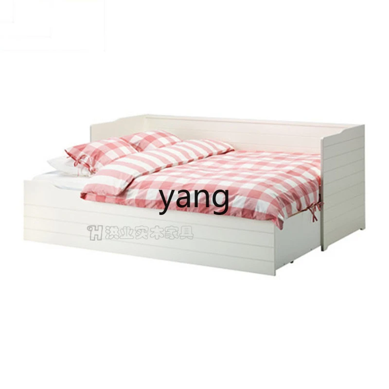 

Solid Wood Small Apartment Modern Simple Dual-Use Push-Pull Retractable Folding Sofa Bed with Pull-out Custom Customization