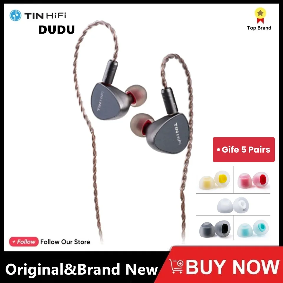 TINHIFI DUDU In Ear Monitors 13mm Planar Magnetic Drive Detachable 2Pin Interface Wired Earphone 3.5mm Plug HiFi Music IEM