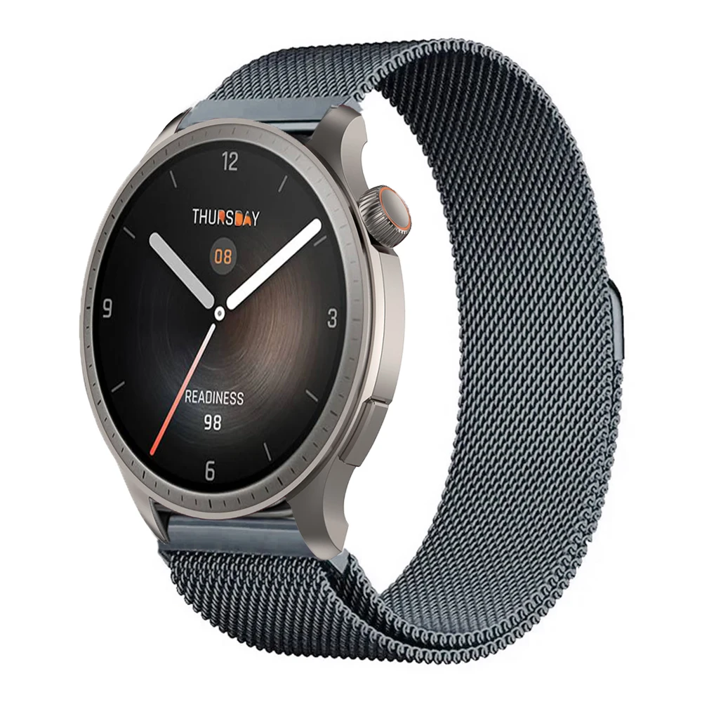 Milanese Stainless Steel Smartwatch Strap - Adjustable Mesh Wristband