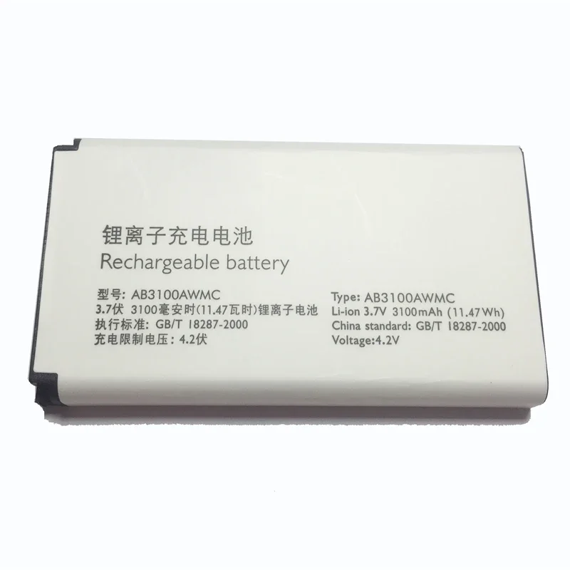 

Аккумулятор AB3100AWMT AB3100AWMC для смартфона PHILIPS Xenium E180 E181 CTE180BK, литий-полимерный аккумулятор 3100 мАч