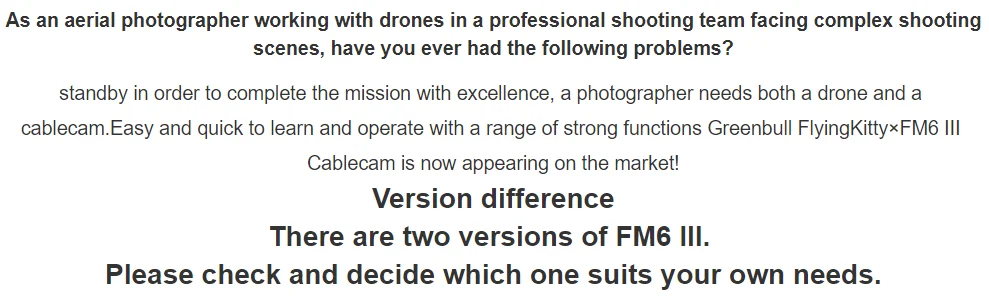 . FlyingKitty FM6 III Pro RC300 Ropeway Cablecam System View integrates All in a