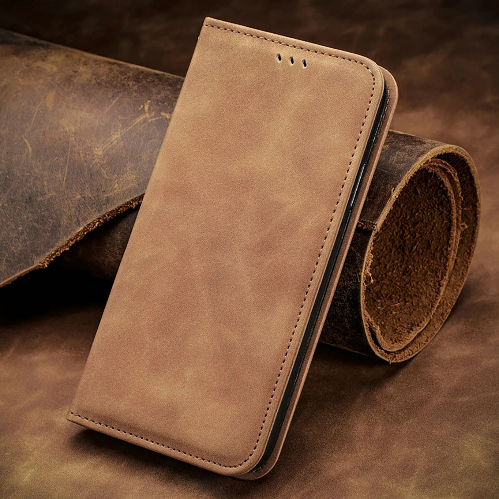 Luxury Leather Magnetic Flip Case Book Cover