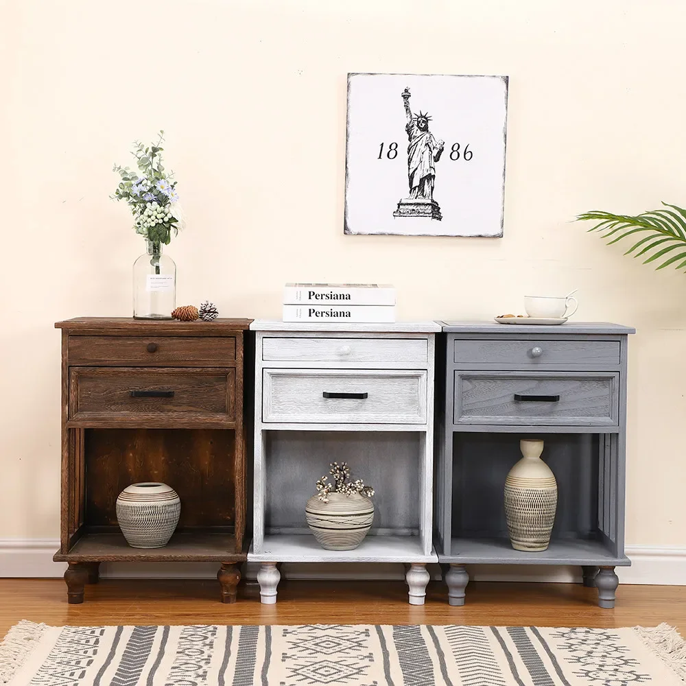 Creative Nordic Style Simple Solid Wood Cabinet for Livingroom Drawers Solid Wood Drawer Storage Cabinet Bedside Storage