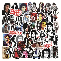 10/30/50PCS michael jackson Autocollants Rétro D'anime de Bande Dessinée Autocollant BRICOLAGE Ordinateur Portable Bagages à Roulettes Guitare Autocollant De Voiture Jouet 