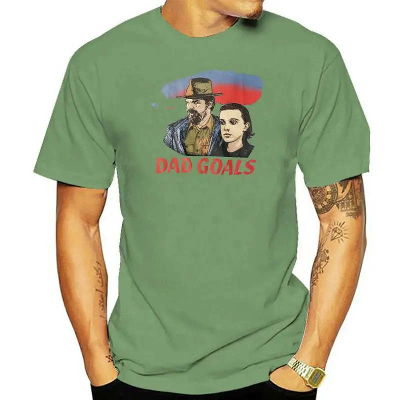 thumbnail image 1 of Camiseta para hombre del programa de televisión Stranger Tee Things Dad Goals Chief Hopper Eleven, 1 of 5