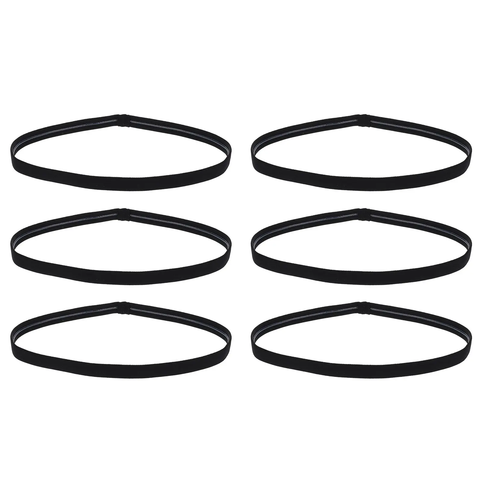 남성용 6Pcs 프리미엄 탄성 헤드밴드 땀 흡수 및 미끄럼 방지 디자인 러닝 스포츠 레저용 남성용 스웨트밴드
