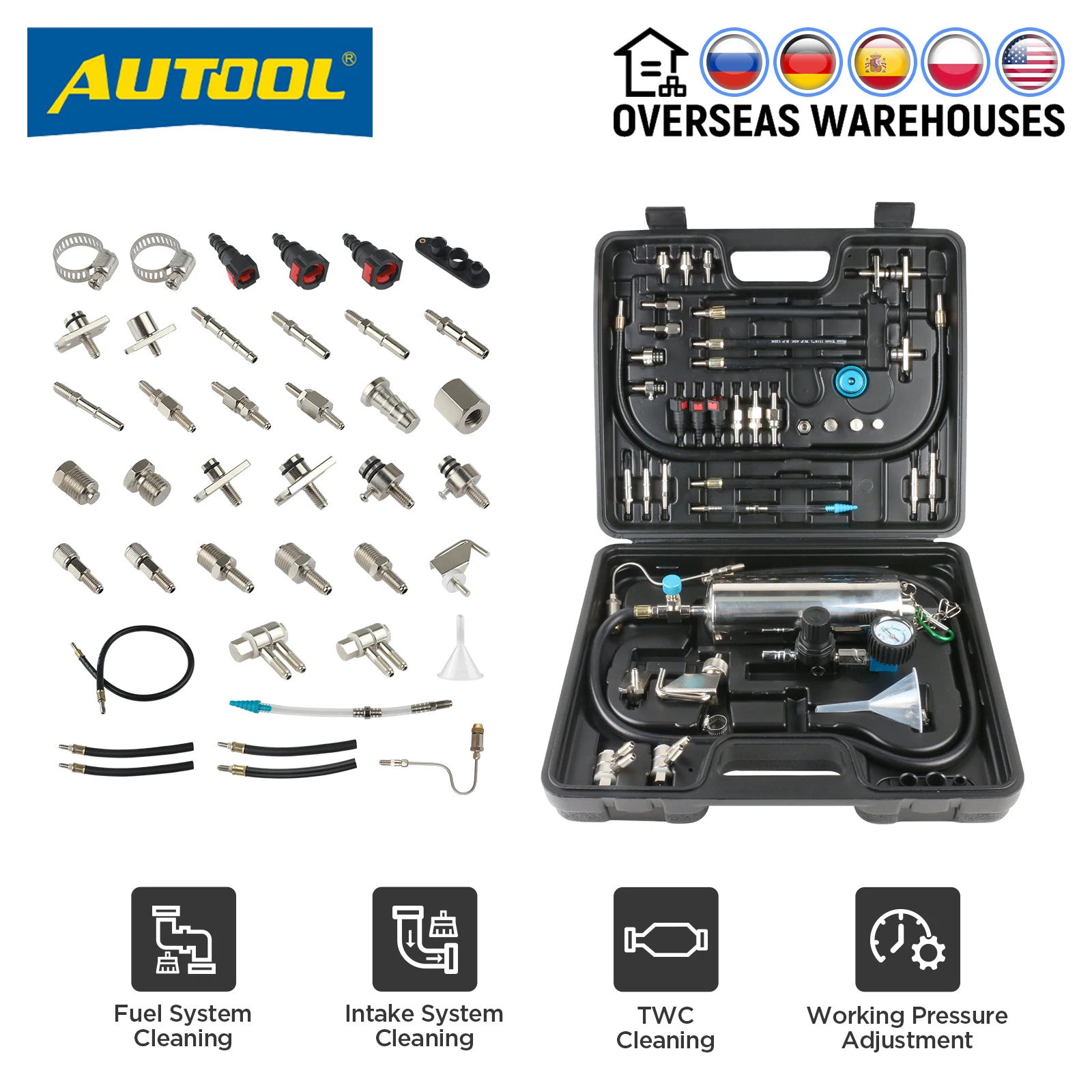 AUTOOL C100 Car Fuel Injector Cleaning Carburetor System TWC and Intake ...
