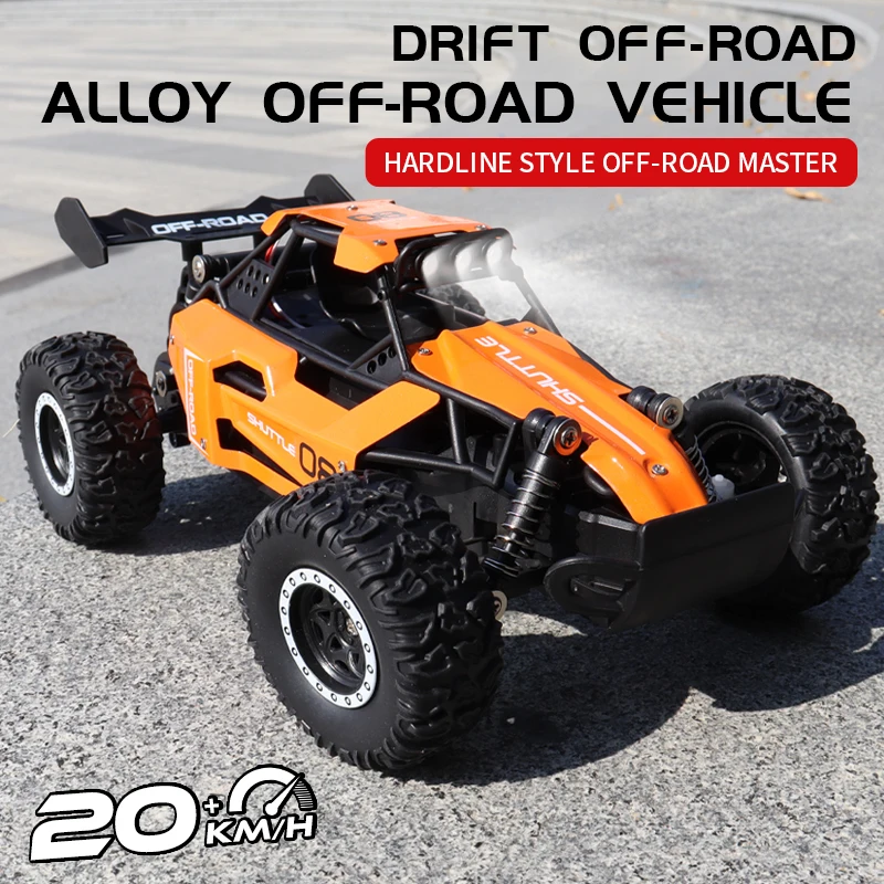 3699-087 Off-Road Vehicle 2WD 5Channel 1:16 20km/h 2.4GHz Rc Car Alloy High Speed Car Drift Led Child Toys Gifts 1-3battery 4
