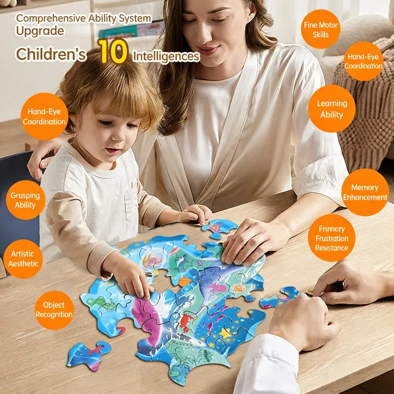 Vibrant Animal Puzzle Collection - Engaging Educational Gift