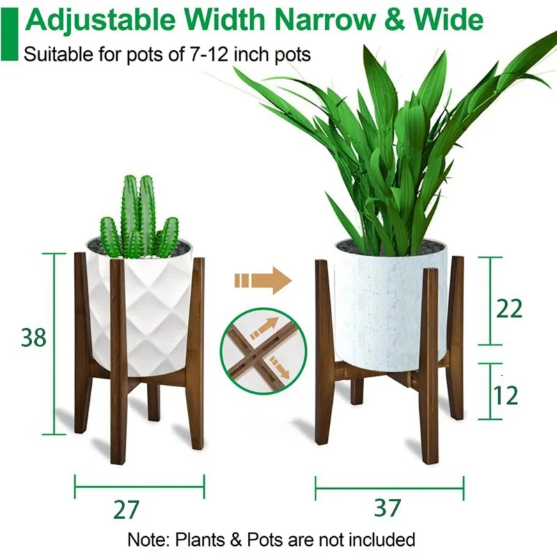 Plant Stand Solid Adjustable Wood Item Plant Rack for Home Decor Flower Pot Stand Easy Assembly Outdoor Garden Patio Furniture plant stand wooden flower shelf