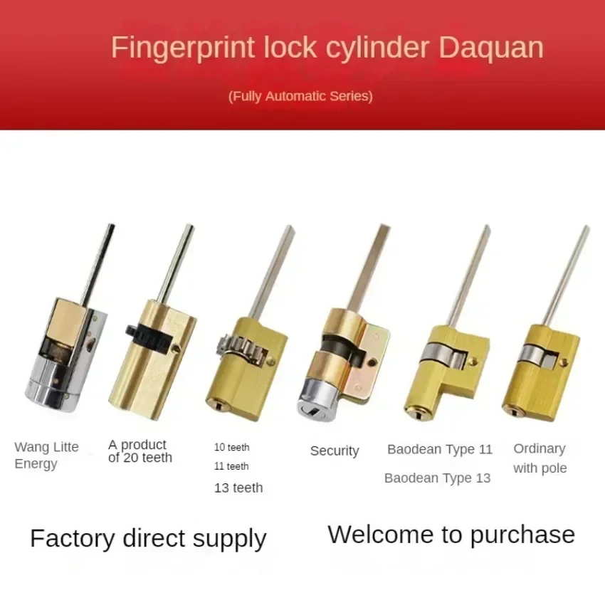 Smart Lock Core with Fingerprint/Password Deadbolt Cylinder for Fully Automatic Locks Compatible with Wangli Baodean & Panpan