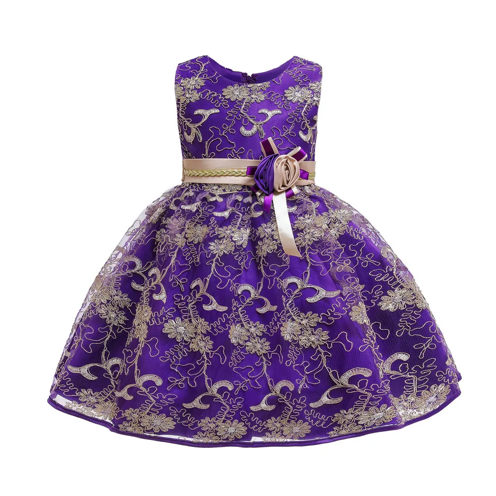 Flower Girls Dress Princess Wedding Party Dresses Children Kids Prom Gown Vestidos Formal Baby Christmas Children Clothing