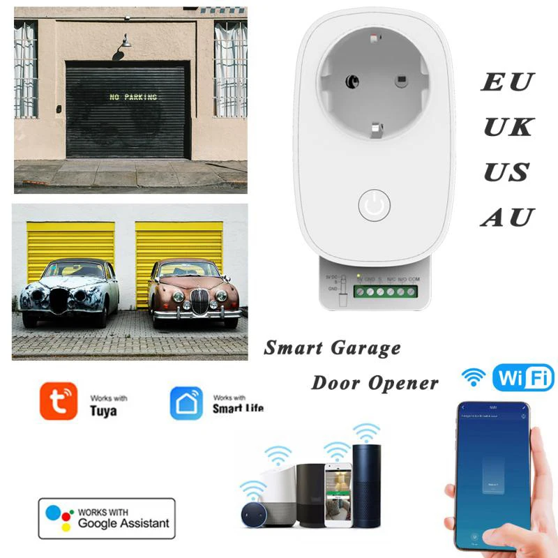 

100-240v Switch Remote Control Module Status Alarm For Alexa Home Ifttt Smart Home 50/60hz Wifi Garage Door Control