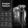 Sejoy Shaver Barber for Men 5 in 1 Electric Razor Rechargeable with Beard Trimmer Lithium Battery Portable Shavers for Travel 2