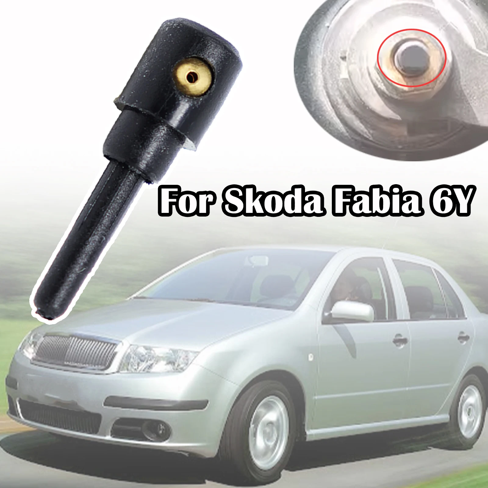 

For Skoda Fabia 6Y Mk1 2000 - 2008 Car Rear Windshield Washer Jet Wiper Nozzle Roomster 5J Praktik 2006 - 2015 Yeti 5L 2010-2016