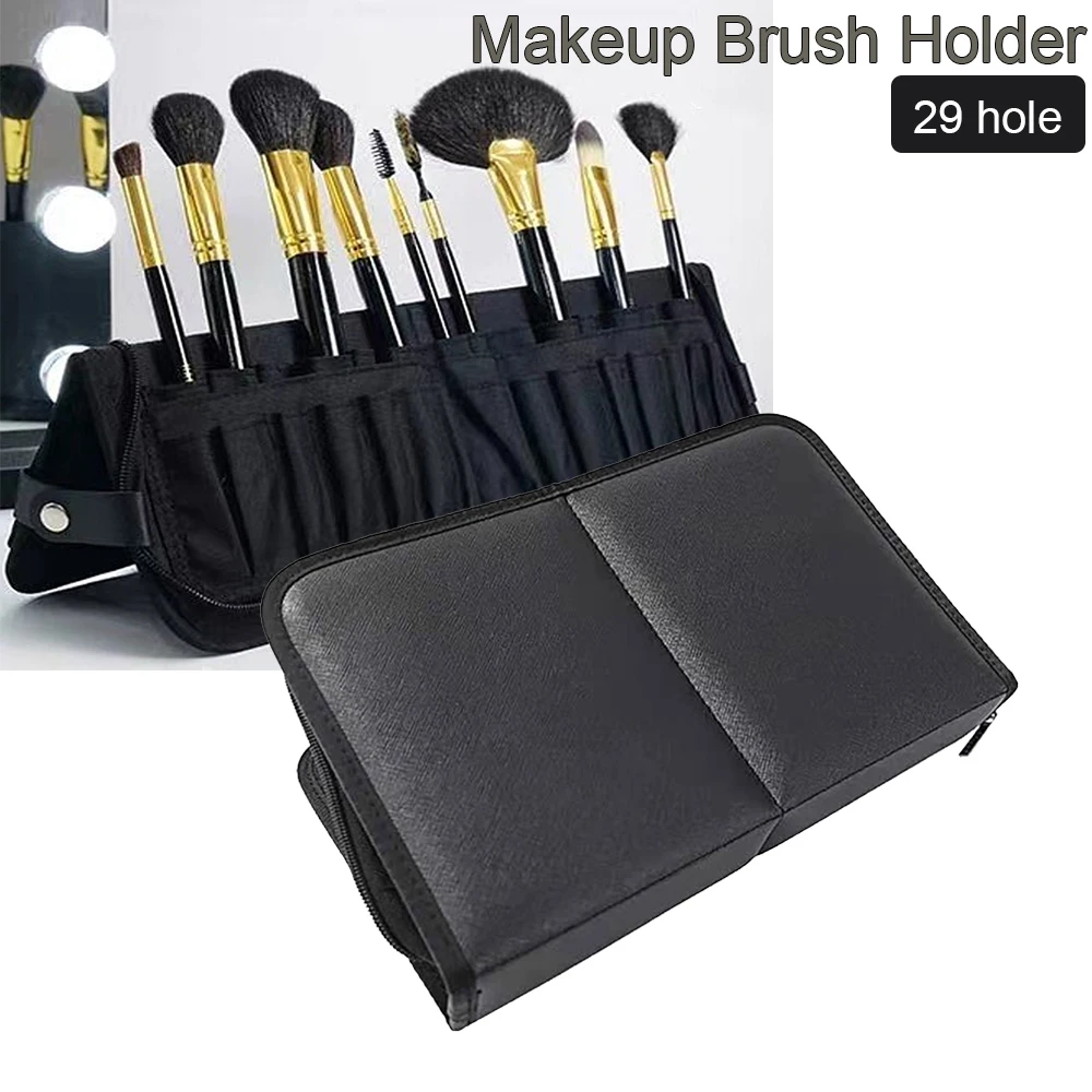 Black Makeup Brush Holder