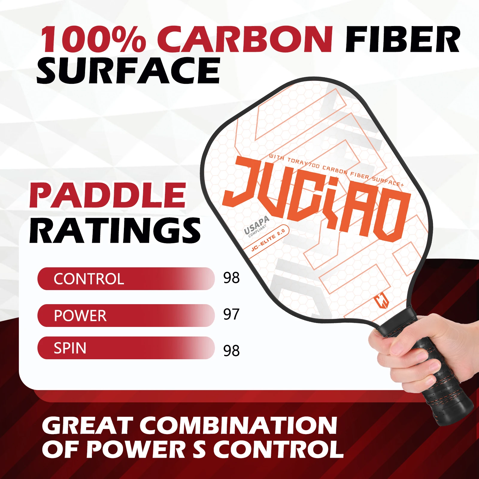 Pickleball Paddles USAPA Compliant Includes 4 Balls Thermoformed Carbon Fiber Face Lightweight Pickleball Set pickleball paddle pickleball balls