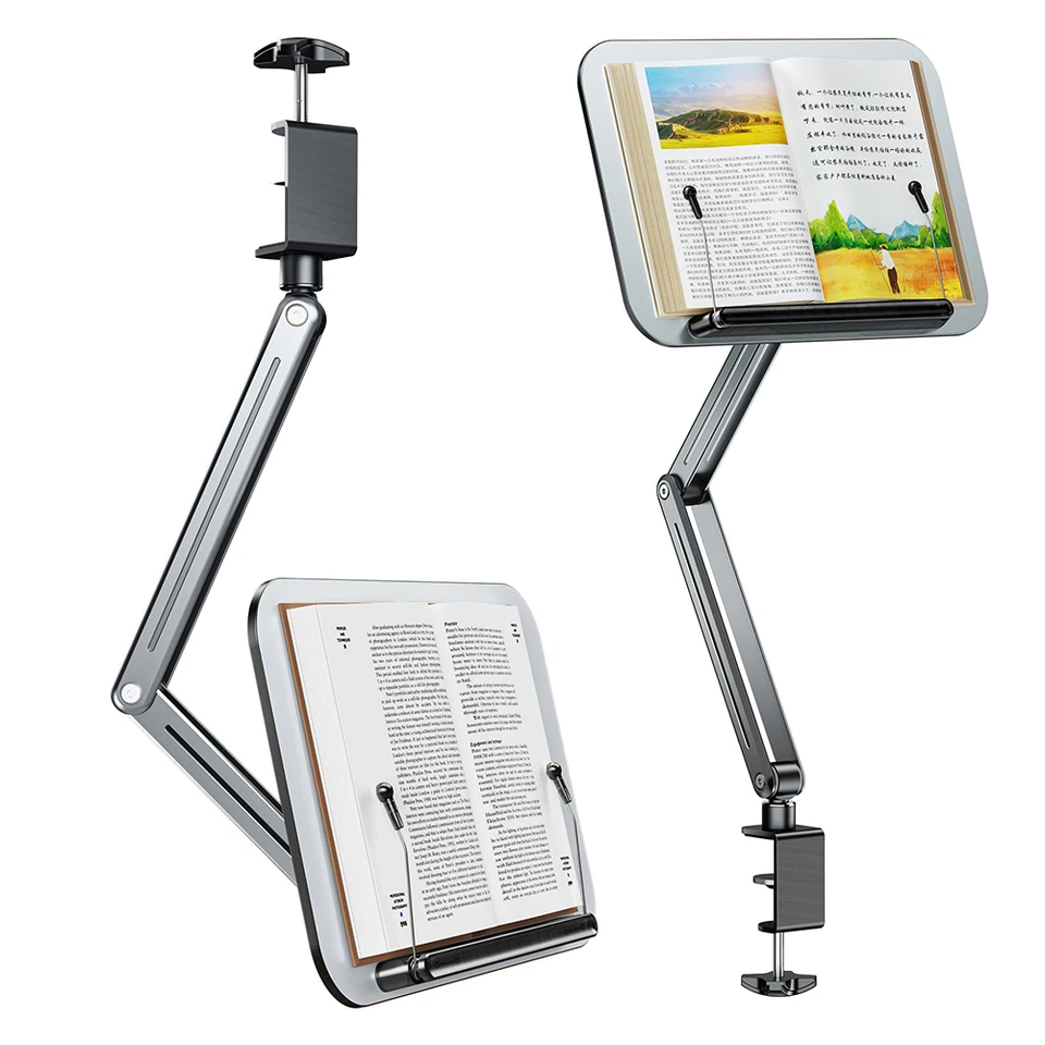 Adjustable Desk Clamp Book Stand for Hands Free Reading