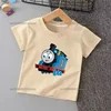100% Cotton Child's Clothing Cartoon Train Print Children T-shirt Boys Girls High Quality T Shirt Kids Tee Summer Casual Tops 1