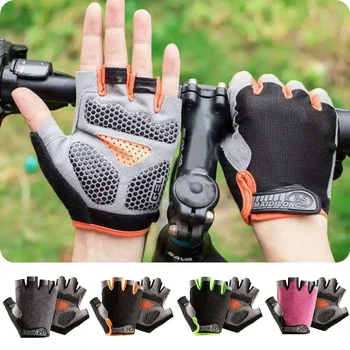 Men's Breathable Anti-slip Cycling Bicycle Gloves Half Finger Women's Gym Mitten Fitness Sport Training Fitness Gloves