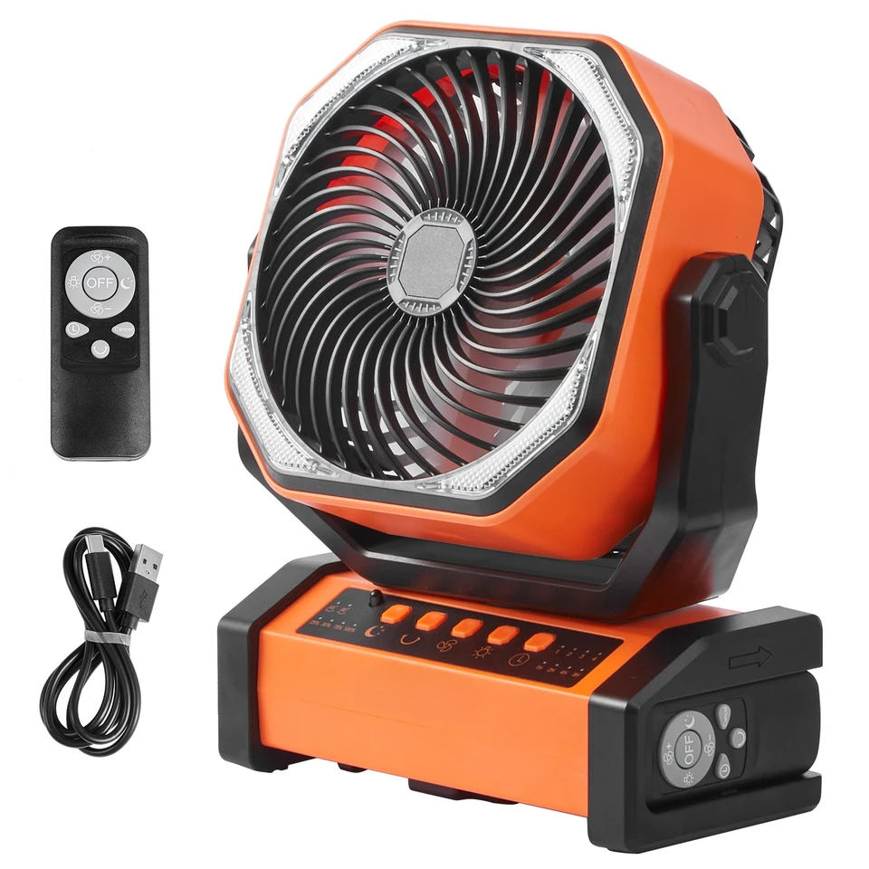 Portable Rechargeable Camping Fan with Remote Control