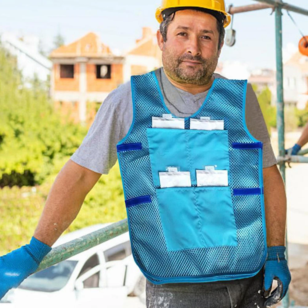 Colete de gelo para homens e mulheres, atividades ao ar livre, 8 sacos, verão, quente, trabalhando, atacado