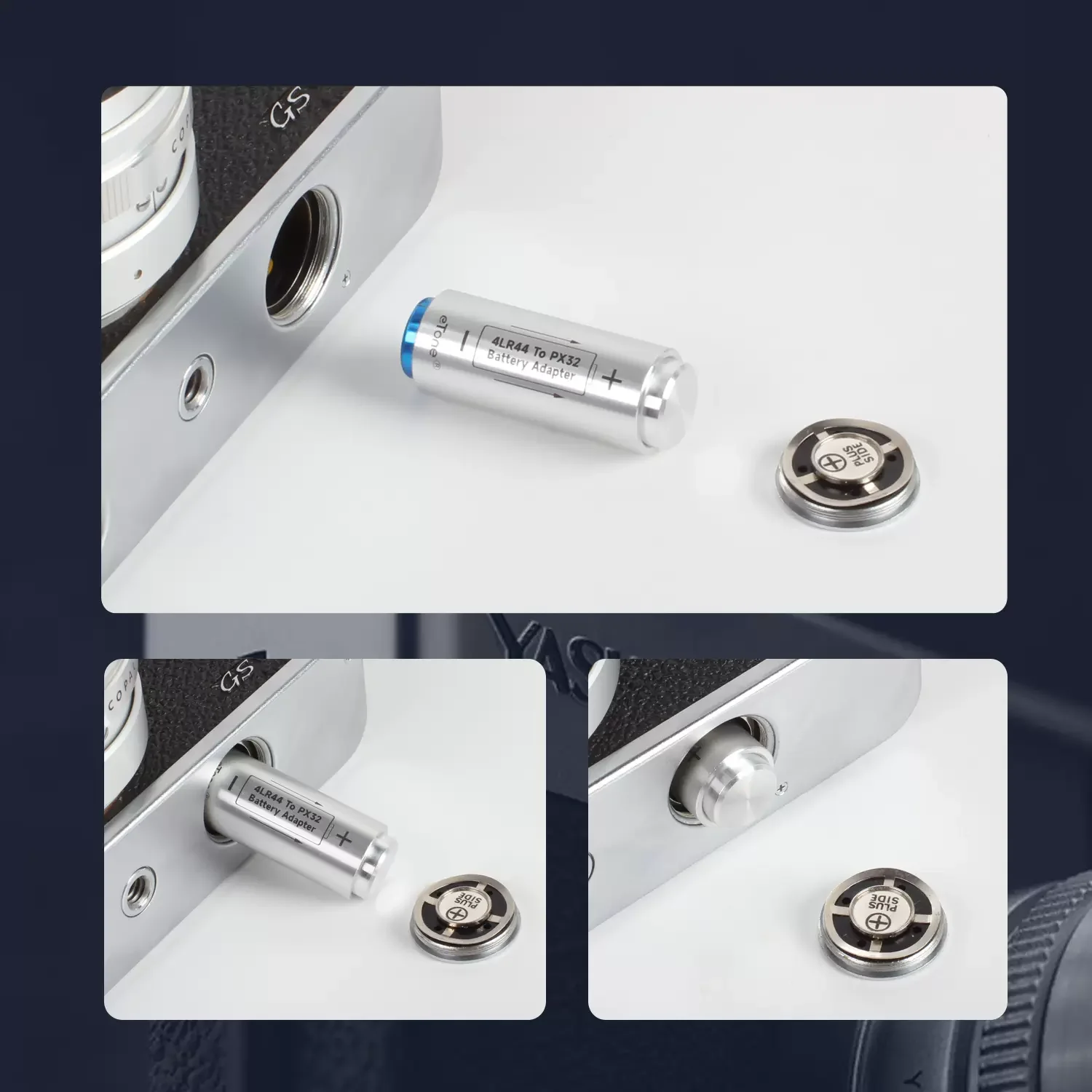 for YASHICA ELECTRO 35 GT/GS HM-4N PX32 battery + converter