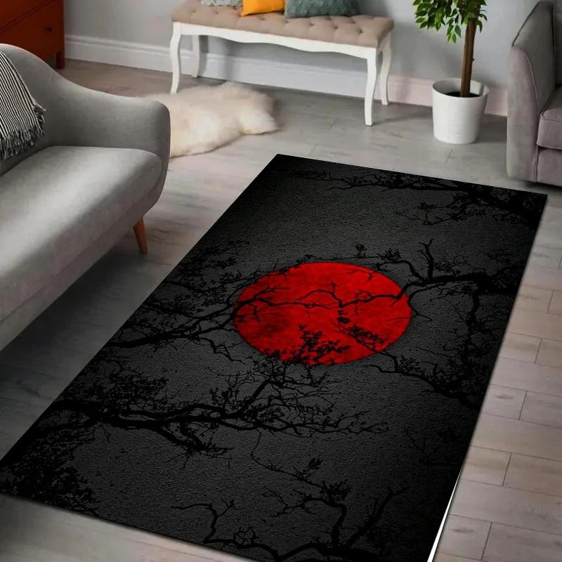 

Carpet Rug for Home Living Room Children Bedroom Sofa Doormat Decor,Non-slip Floor Mat Chinese Tai Chi Yin Yang Anime Dark Rug