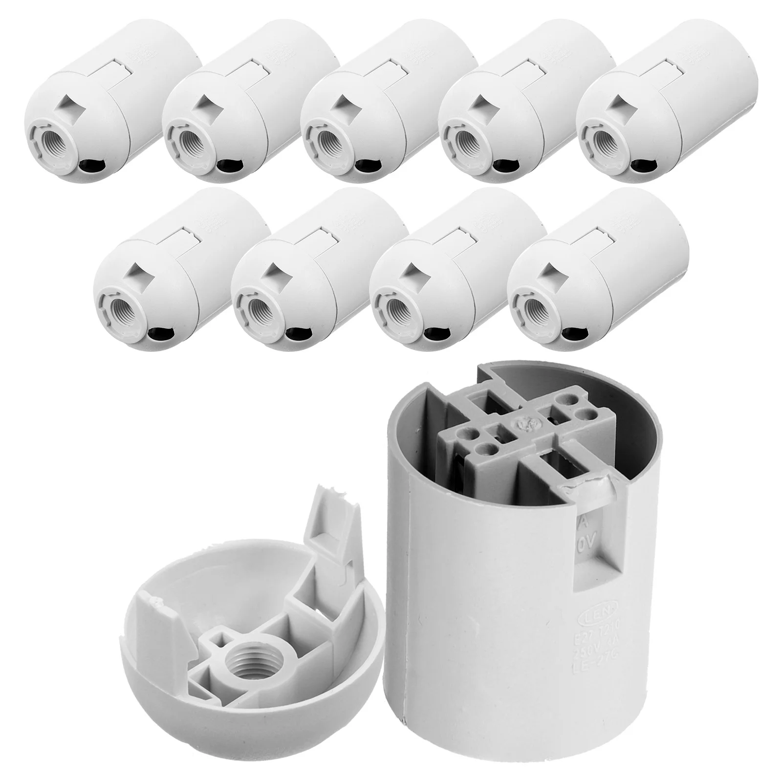 LampHolderE27LightBodyHeadTableFloorWhiteBlackScrewLighting