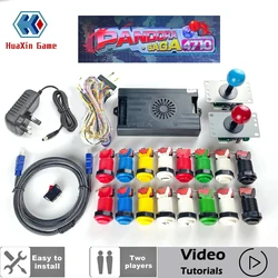Pandora Saga-Box Kit Copy SANWA Joystick, Push Button, DIY Arcade Machine, Home Cabinet with Tutorial, 2 Player, 4710 in 1