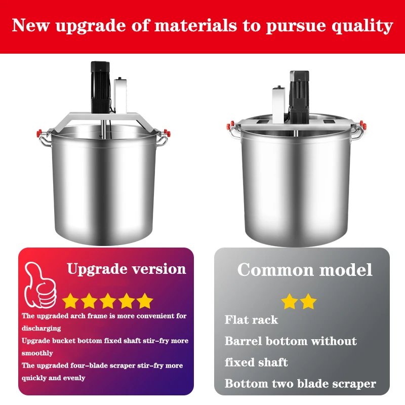 20-100Kg Automatic Food Mixer Hot Pot Bottom Soup Sauce Stirrer Frying  Machine