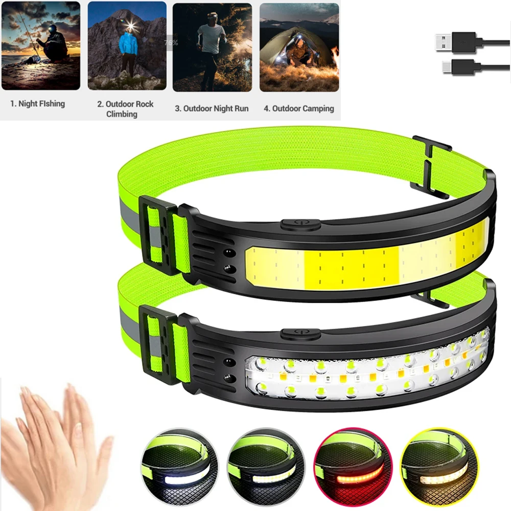 

Rechargeable Waterproof Probe Headlights Mining Lamp Led Flashlight Powerful Led Headlamp Outdoor Running Warning Flas Headtorch