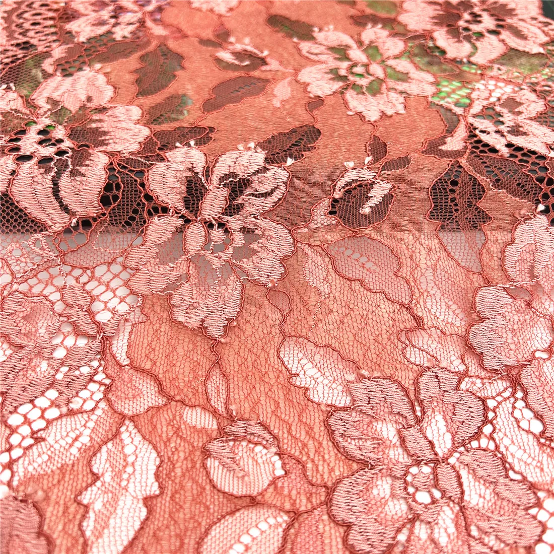 3y/lot Width 23cm Orange Red Elastic Stretch Lace 4
