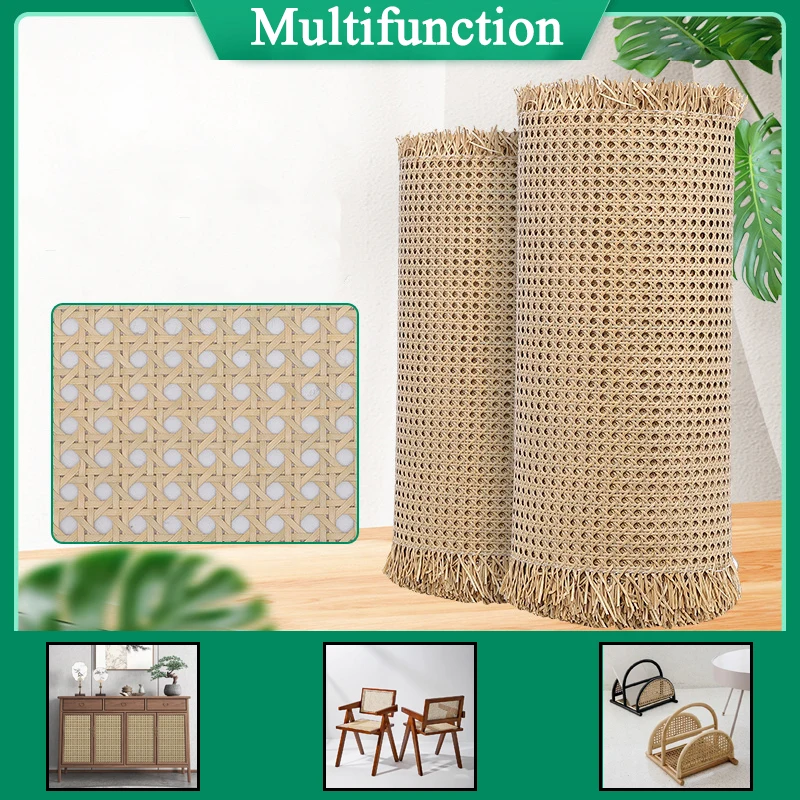Multiple Sizes Plastic Rattan Octagonal Decoration Cane Webbing Real Indonesia Rattan Wall Decor Furniture Repair Material