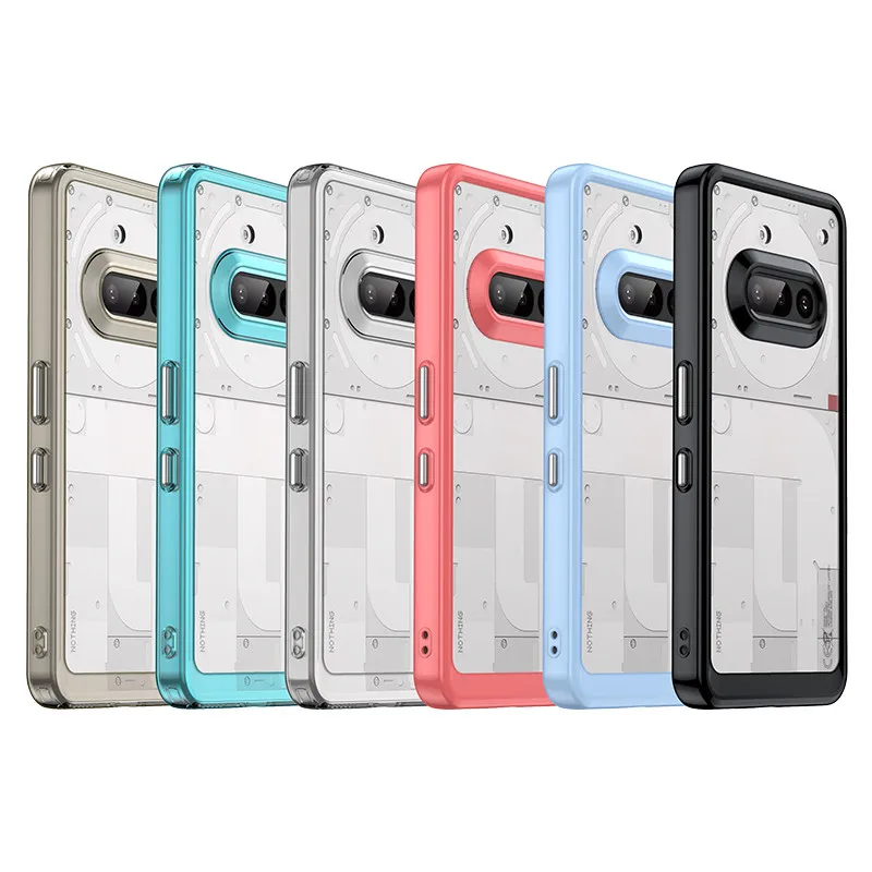 Colorful Soft Silicone Transparent Shockproof Bumper Case