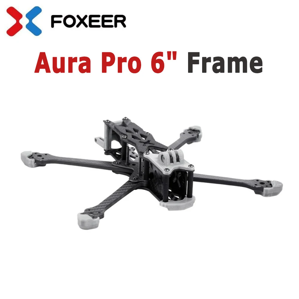 

Foxeer Aura Pro 6" Freestyle FPV Frame 255mm Toray T700 Carbon with Silky Coating for FPV 6inch Analog Vista HDZERO Drone