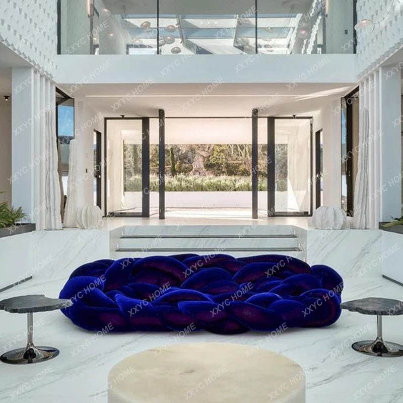 

Creative Strange Shape Winding Woven Sofa Model Room Villa Internet Celebrity Python Sofa